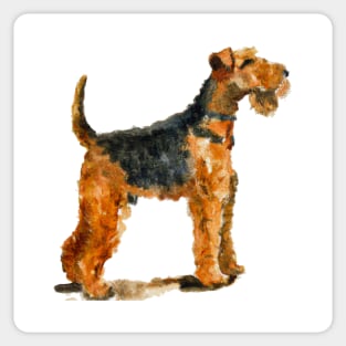 Watercolor Airedale Terrier - Dog Lovers Sticker